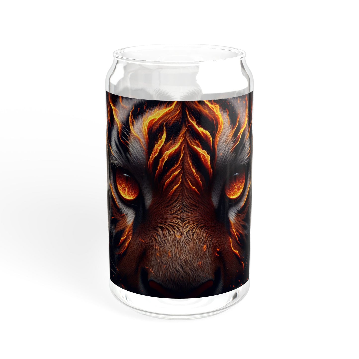 Fierce Tiger Sipper Glass - 16oz Colorful Reusable Drinkware