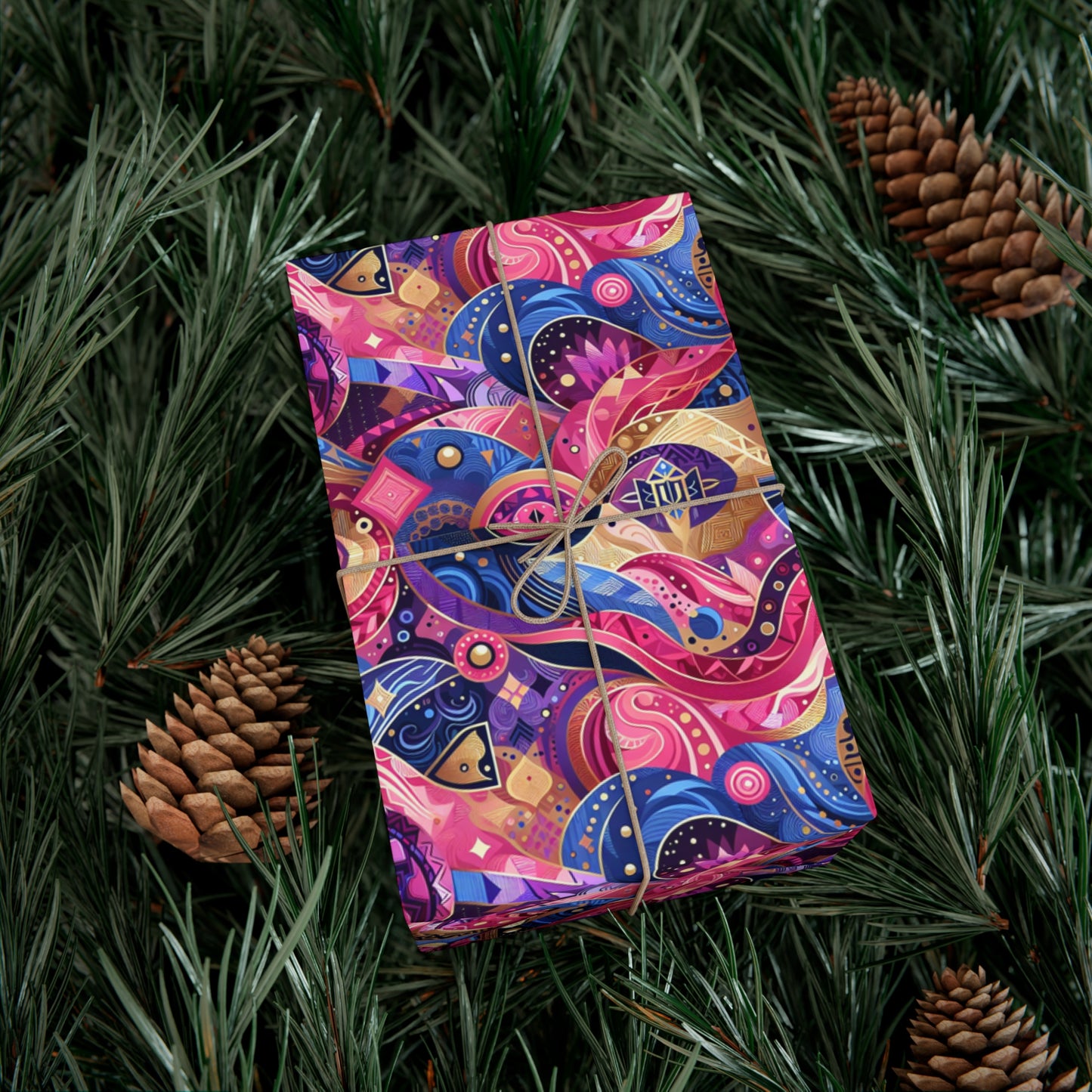 Vibrant Gift Wrap Papers - Colorful Heart Design for Special Occasions