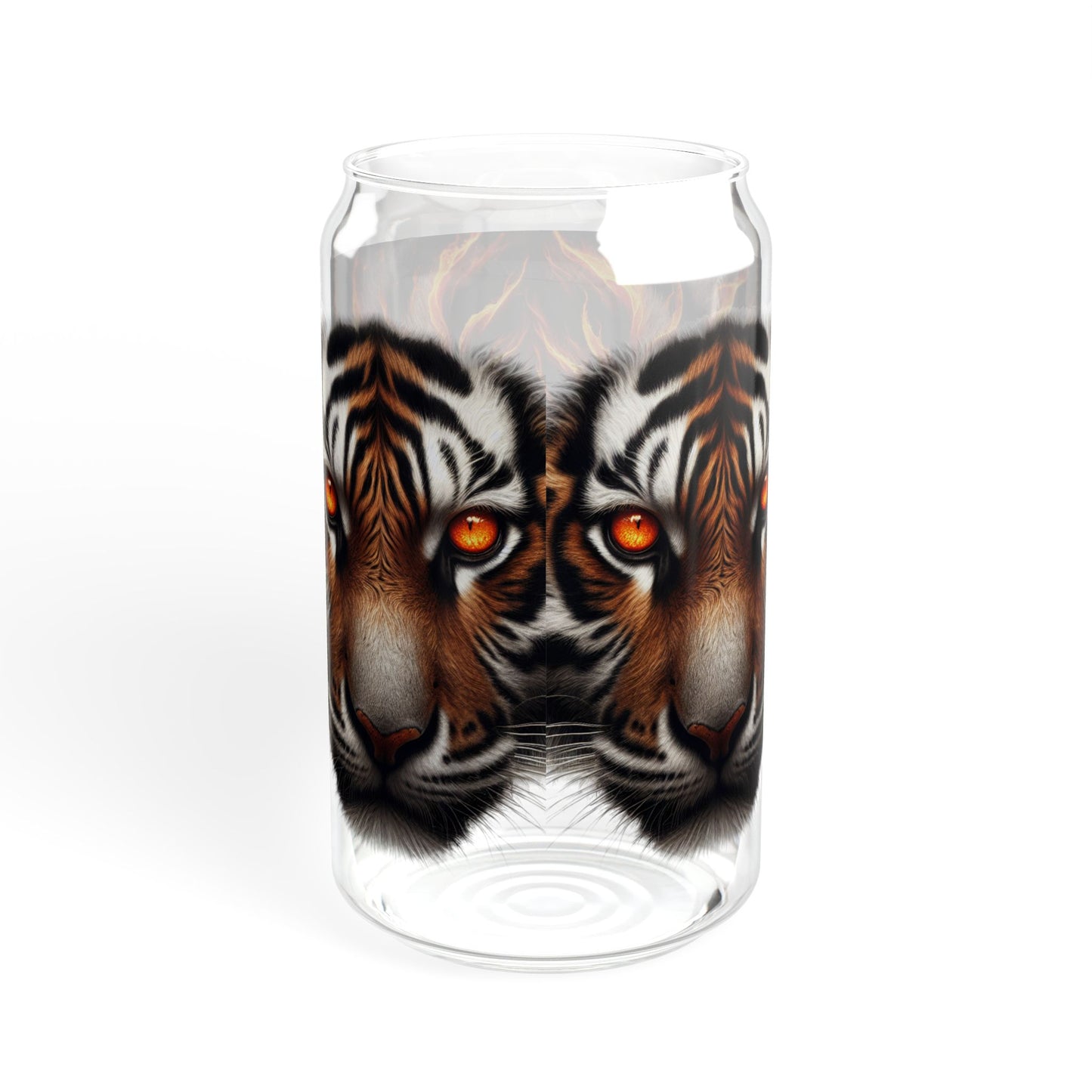 Fierce Tiger Sipper Glass - 16oz Colorful Reusable Drinkware