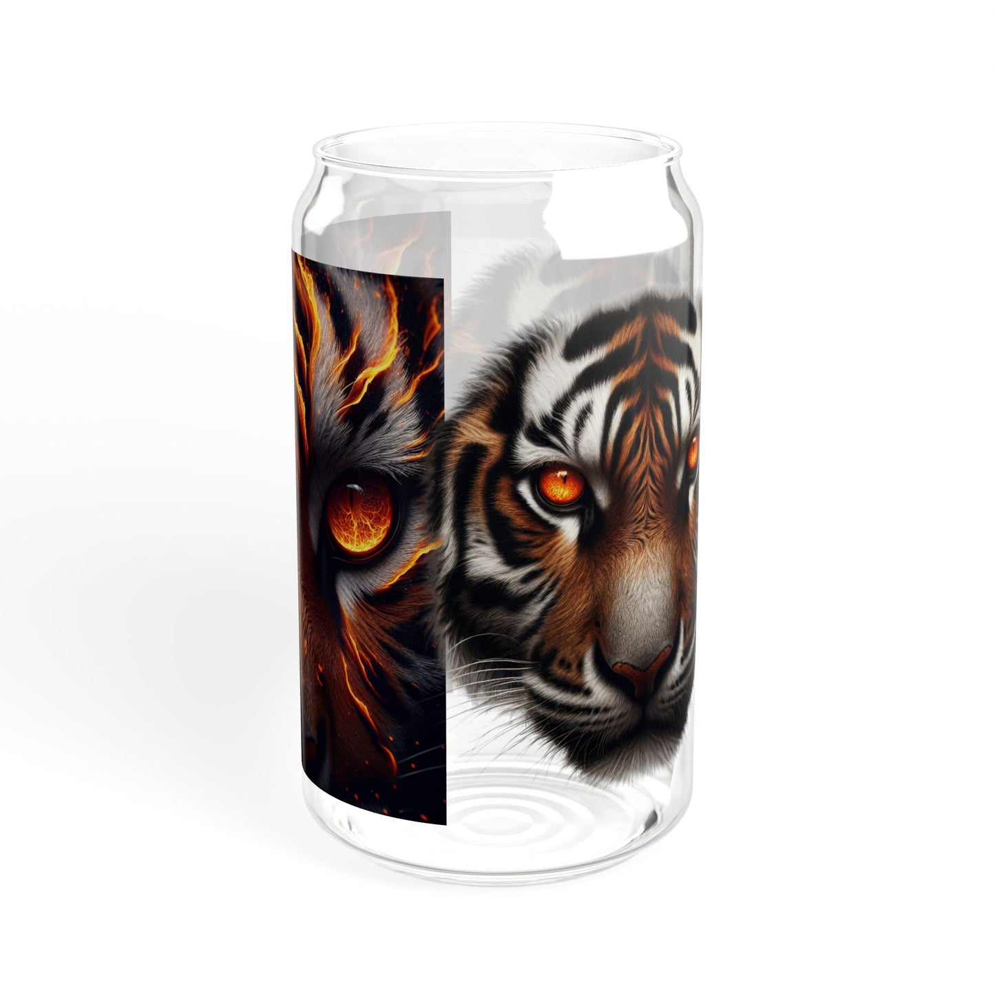 Fierce Tiger Sipper Glass - 16oz Colorful Reusable Drinkware