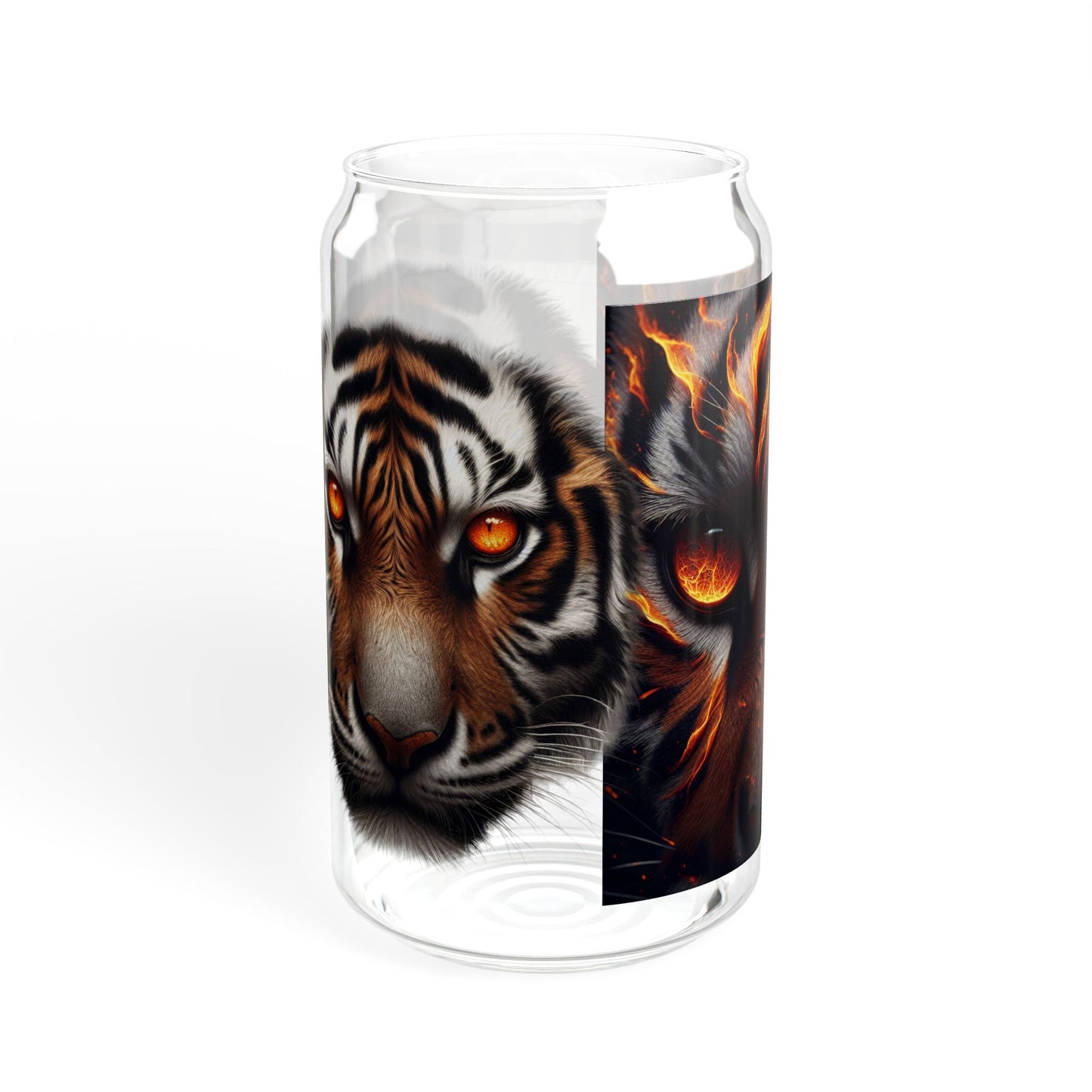 Fierce Tiger Sipper Glass - 16oz Colorful Reusable Drinkware